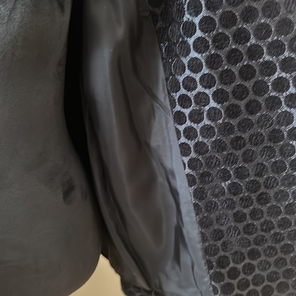 LIKE NEW CHICOS Black Polka Dot Button Down Lined Jacket/Coat - Picture 14 of 14